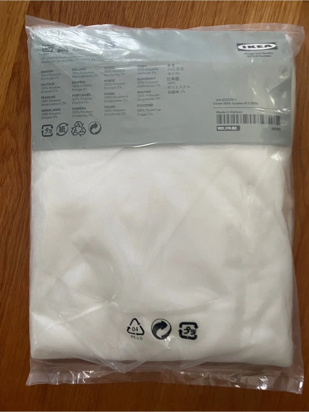 IKEA LILL White Sheer Curtain 110” x 98”, 4 panels (2 Pairs)